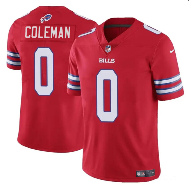 Men's Buffalo Bills #0 Keon Coleman Red 2024 Draft Vapor Untouchable Limited Football Stitched Jersey - Click Image to Close